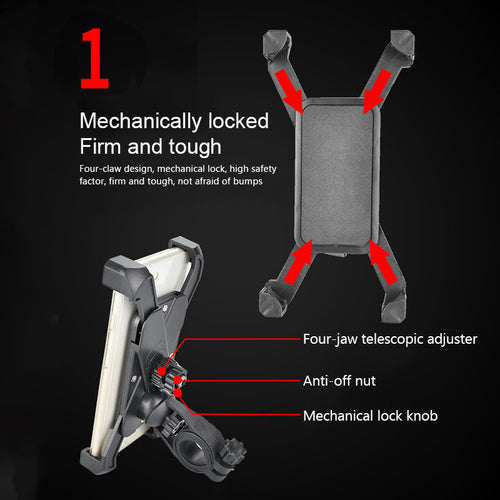 Support Téléphone Universel pour Trottinette & Vélo – Rotation 360°, Anti-Vibrations
