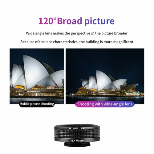 Kit photo smartphone 12-en-1 avec objectifs et trépied