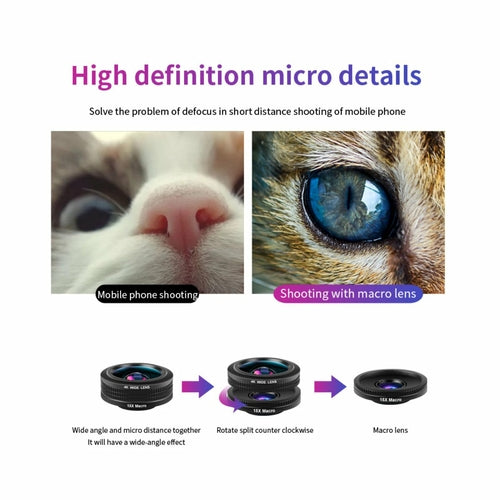 Kit photo smartphone 12-en-1 avec objectifs et trépied