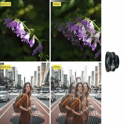 Kit photo smartphone 12-en-1 avec objectifs et trépied