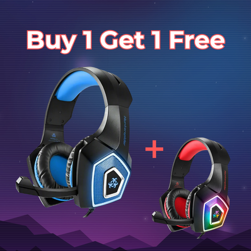 Casque Gaming RGB Stéréo avec Micro Rétractable – LED 7 Couleurs, Multi-Plateforme