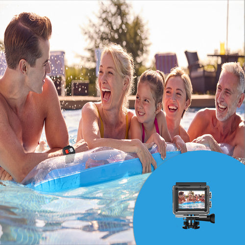 Caméra sport Wi-Fi avec télécommande RF et accessoires
