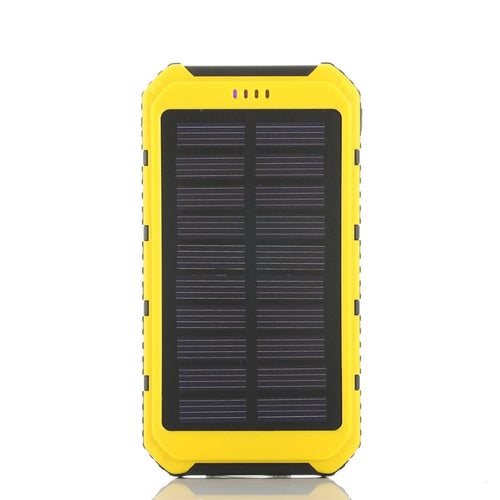Batterie Solaire Portable 6000mAh – Double USB, Lampe Torche & Résistance à l'Eau