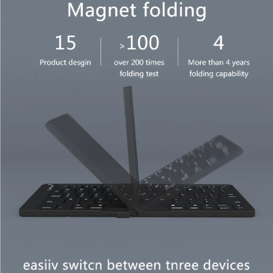 BOW – Clavier Bluetooth pliable rechargeable, disposition au choix