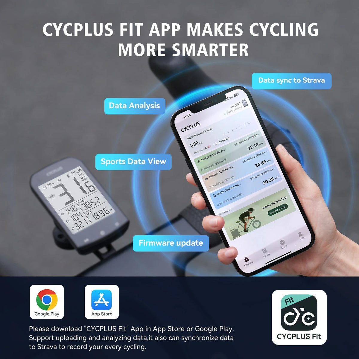 CYCPLUS M1 – Compteur GPS vélo sport ANT+ et Bluetooth