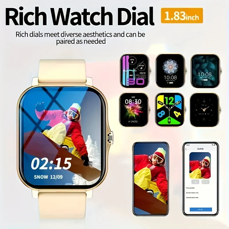 VETXI – Montre connectée 1,83 pouce avec appels Bluetooth
