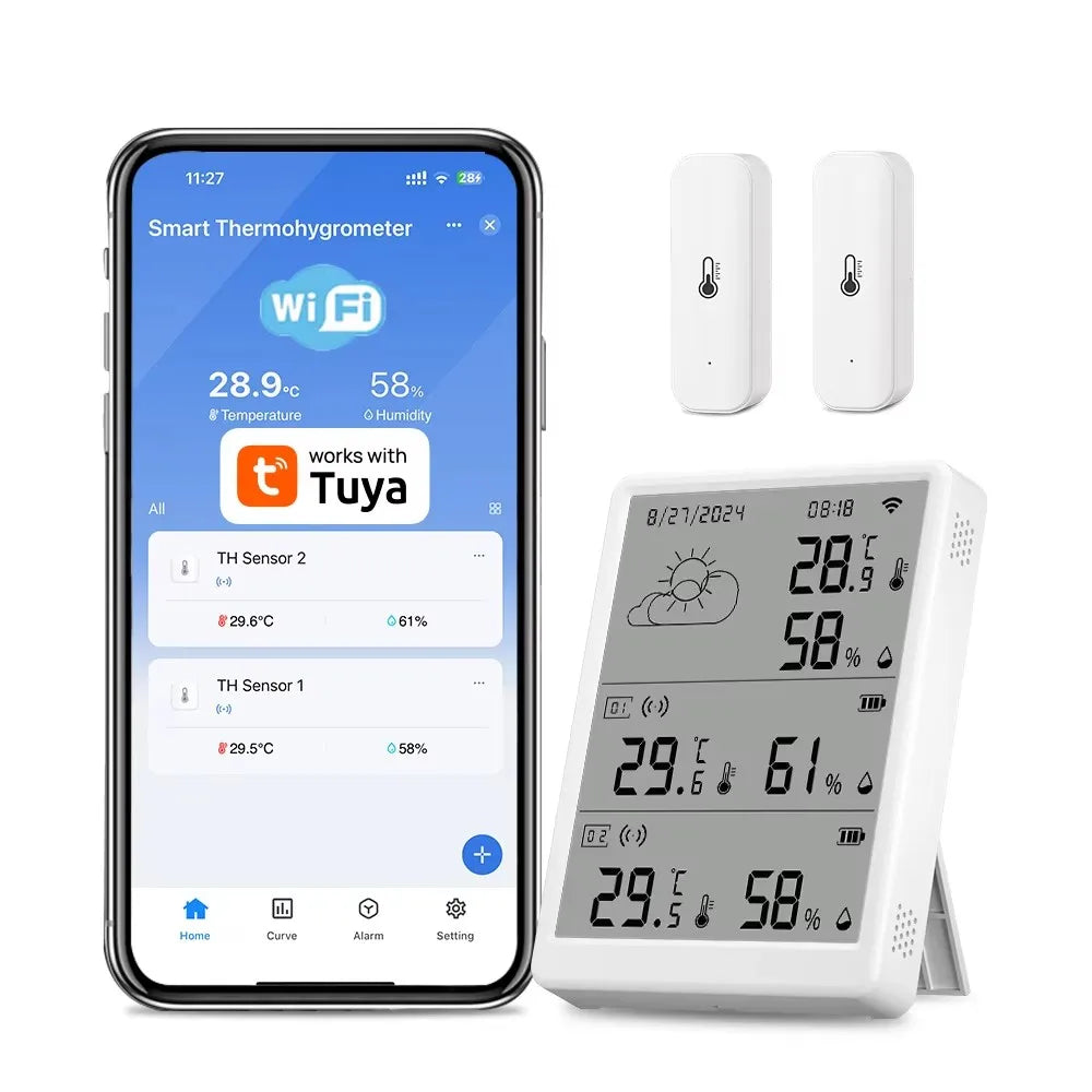 YTYIN – Moniteur température et humidité pour maison, écran LCD et Wi-Fi Tuya