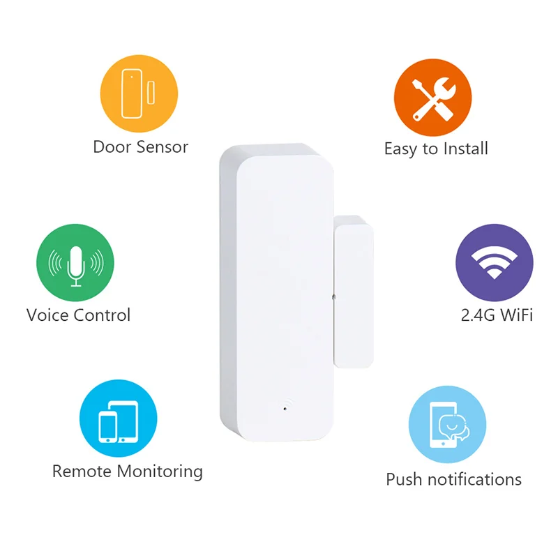 D06 – Détecteur d’ouverture Wi-Fi Tuya pour maison connectée