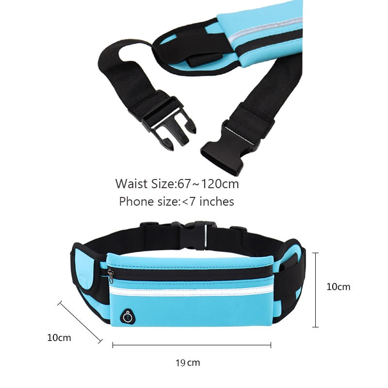 Ceinture de running sport réglable – Pochette pour téléphone et petits objets