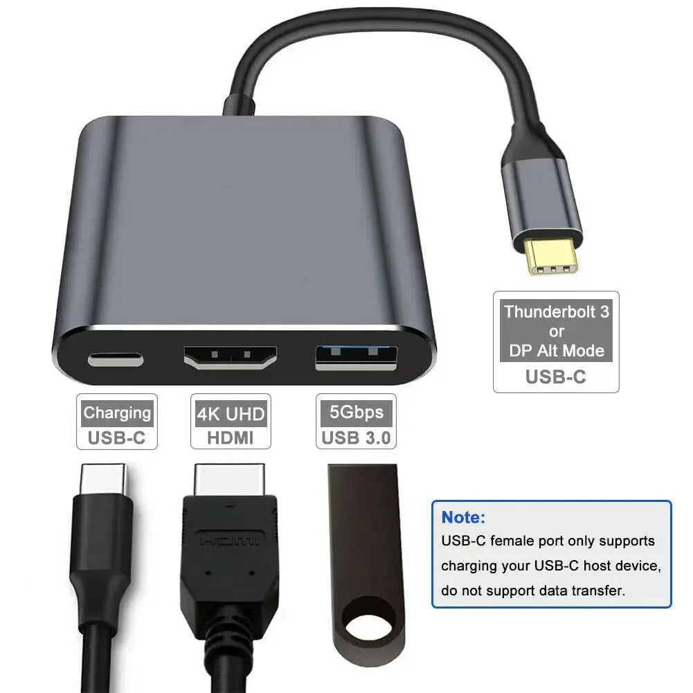 Hub USB-C – HDMI, USB et recharge selon la variante