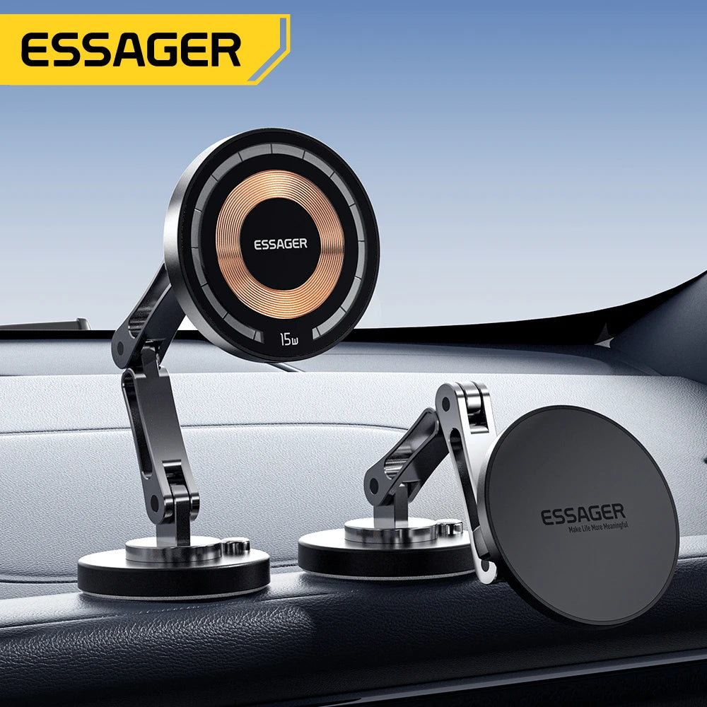 Essager ES-ZJ25 – Support téléphone auto magnétique, avec ou sans recharge