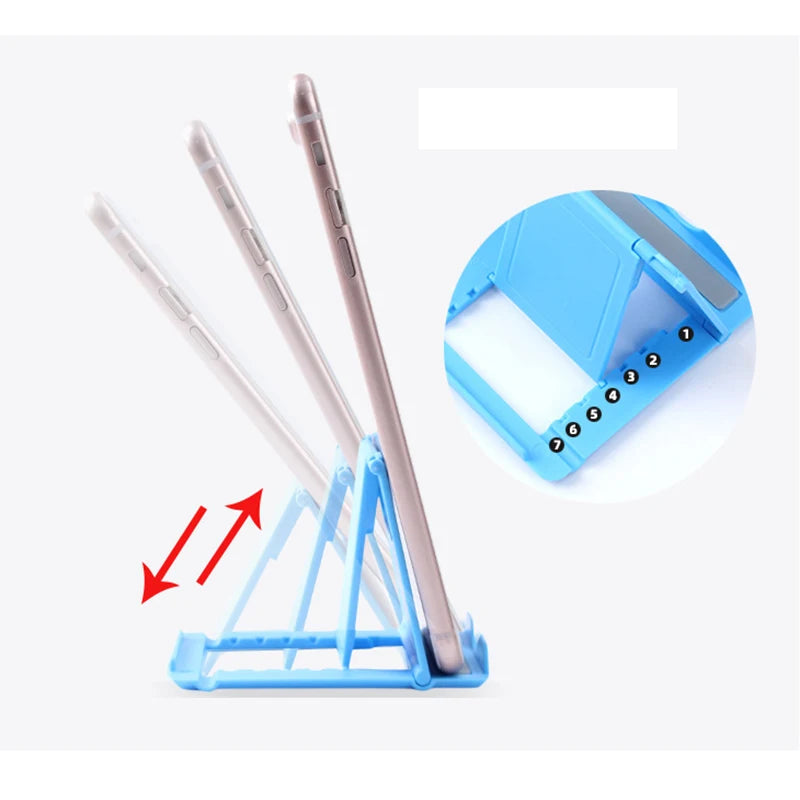 Support de bureau pliable en plastique pour téléphone