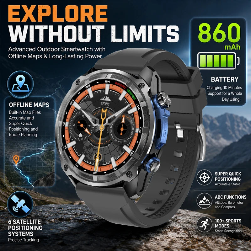 DT G1 – Montre connectée sport GPS avec écran AMOLED 1,43 pouce