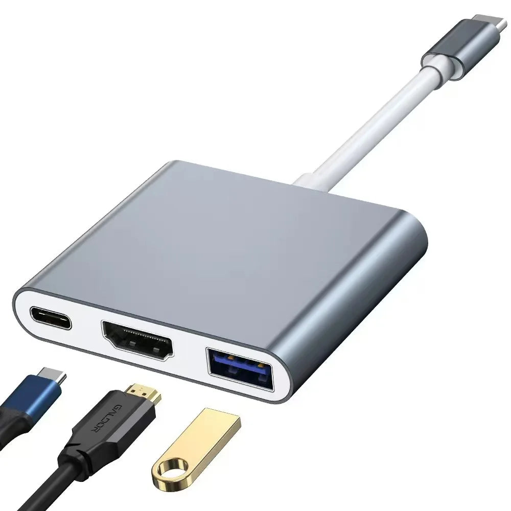 Hub USB-C – HDMI, USB et recharge selon la variante