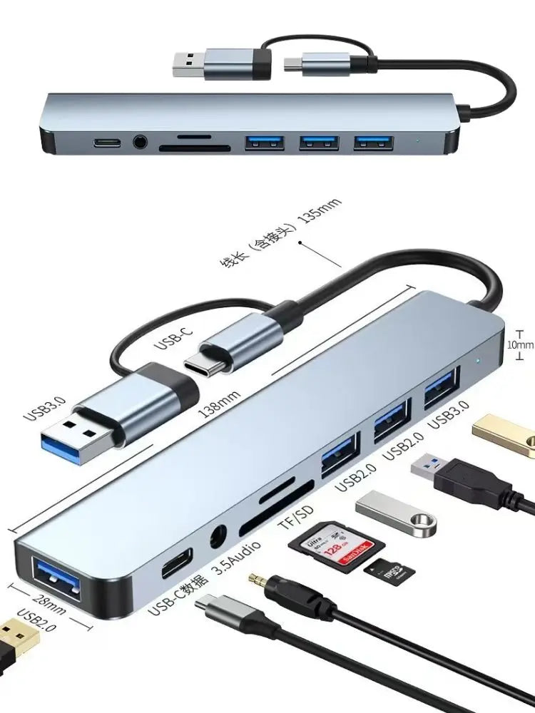 Hub USB-C – HDMI, USB et recharge selon la variante