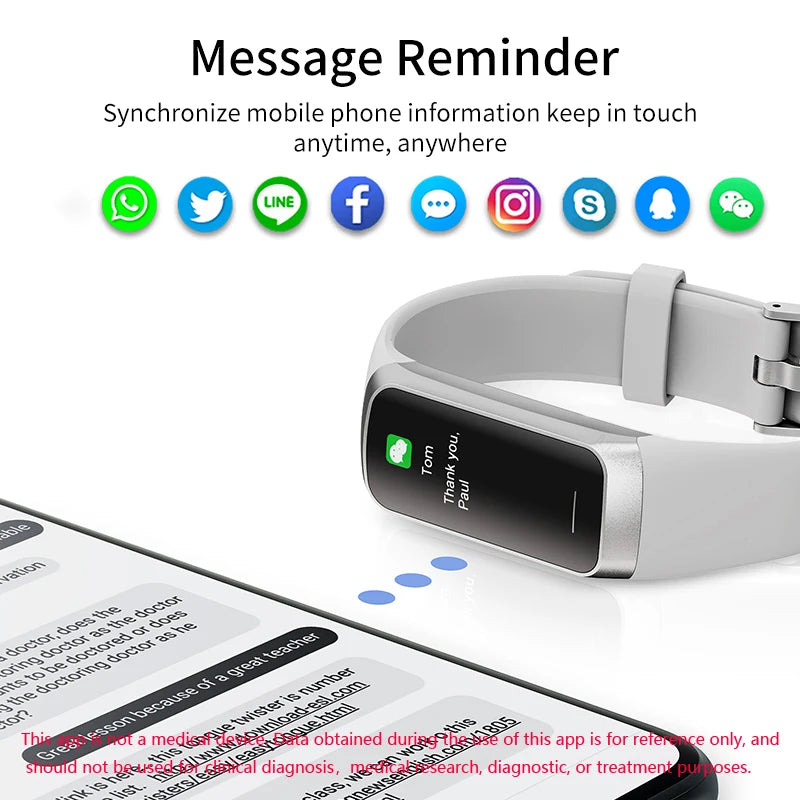 LIGE BW0459A – Bracelet connecté AMOLED 1,1 pouce