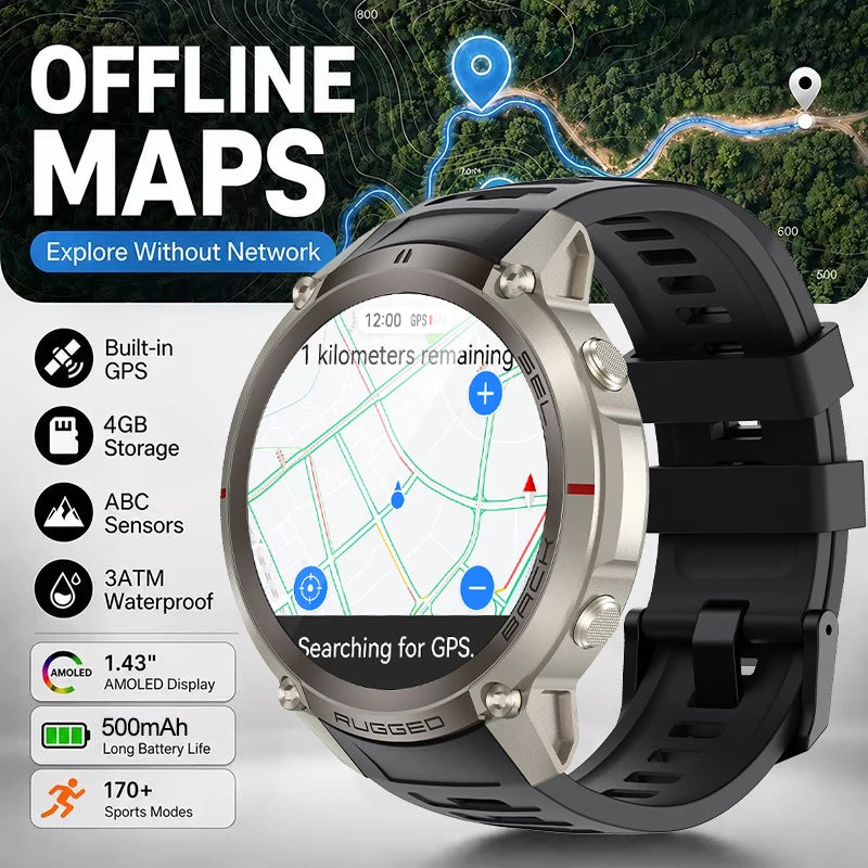 DM59 GPS – Montre connectée sport AMOLED 1,43 pouce