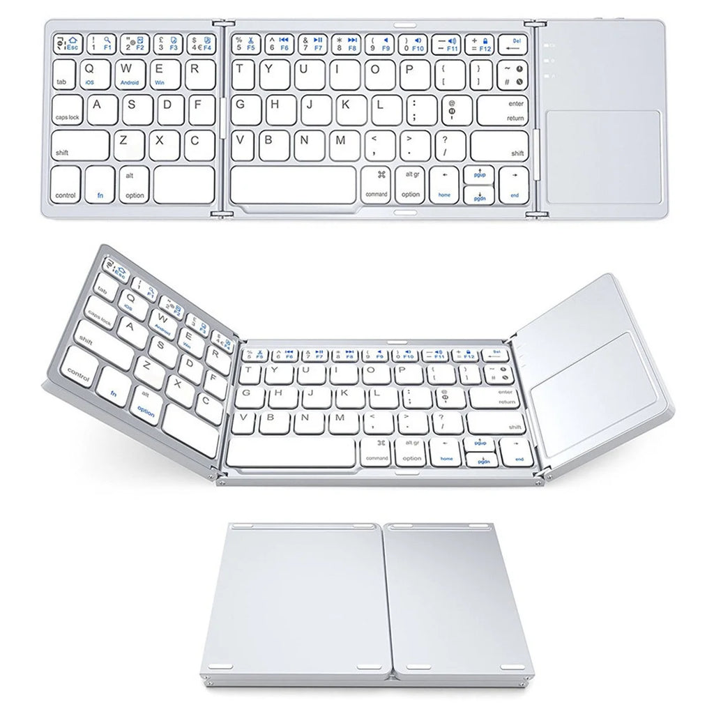 B033 – Clavier Bluetooth pliable avec pavé tactile annoncé, langue au choix