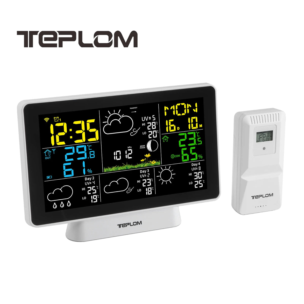 Teplom 5065 – Station météo Wi-Fi Tuya pour maison, 1 à 3 capteurs