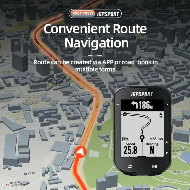 iGPSPORT BSC200 – Compteur GPS vélo sport, écran 2,5 pouces