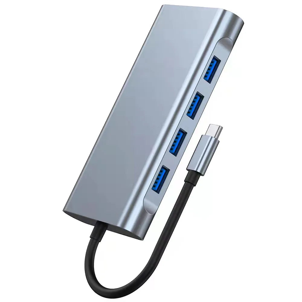 OULLX – Hub USB-C 11 ports avec HDMI, VGA et Ethernet 100 Mb/s