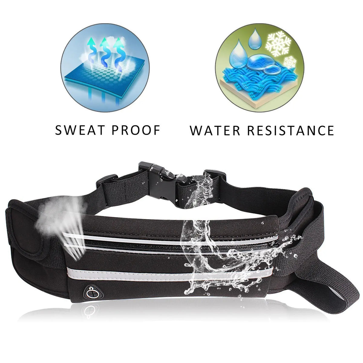 Ceinture de running sport réglable – Pochette pour téléphone
