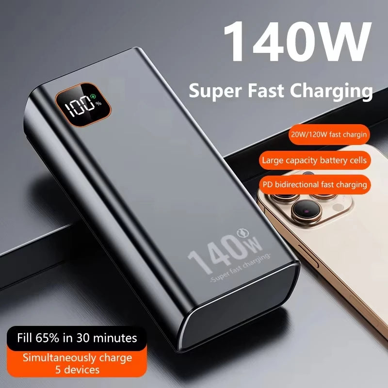 Batterie externe USB avec affichage numérique et lampe LED