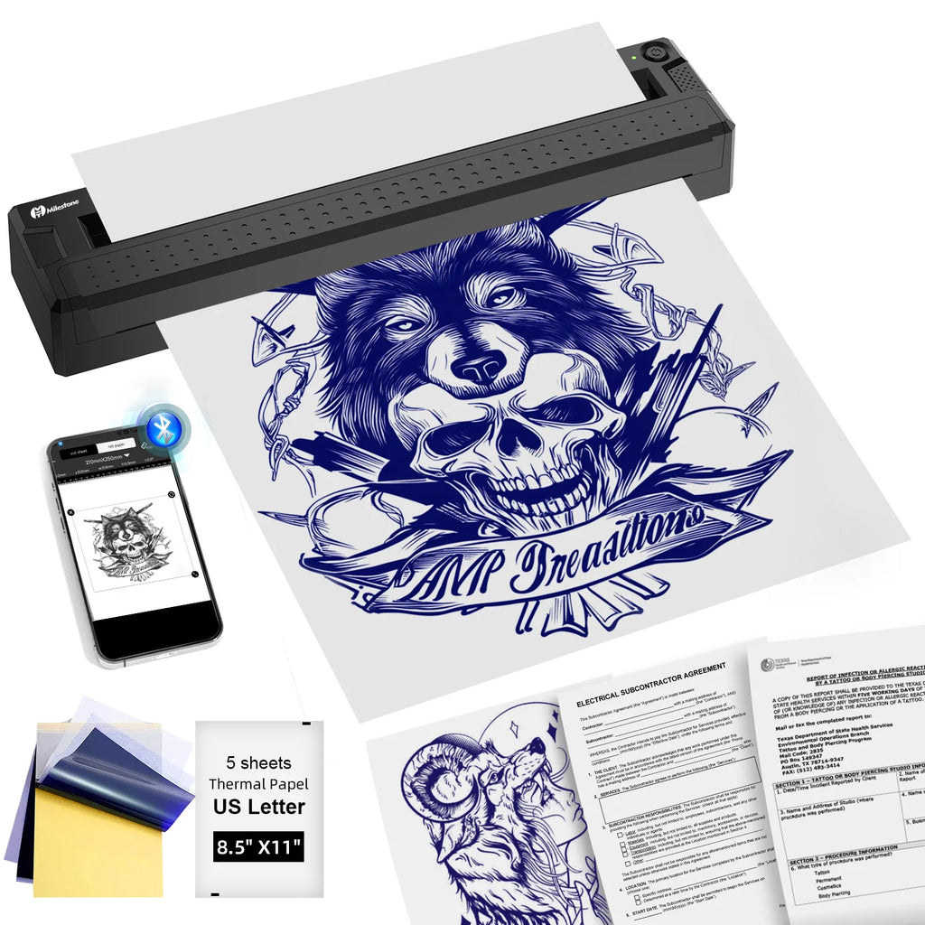 M9 – Imprimante thermique Bluetooth portable pour documents et pochoirs