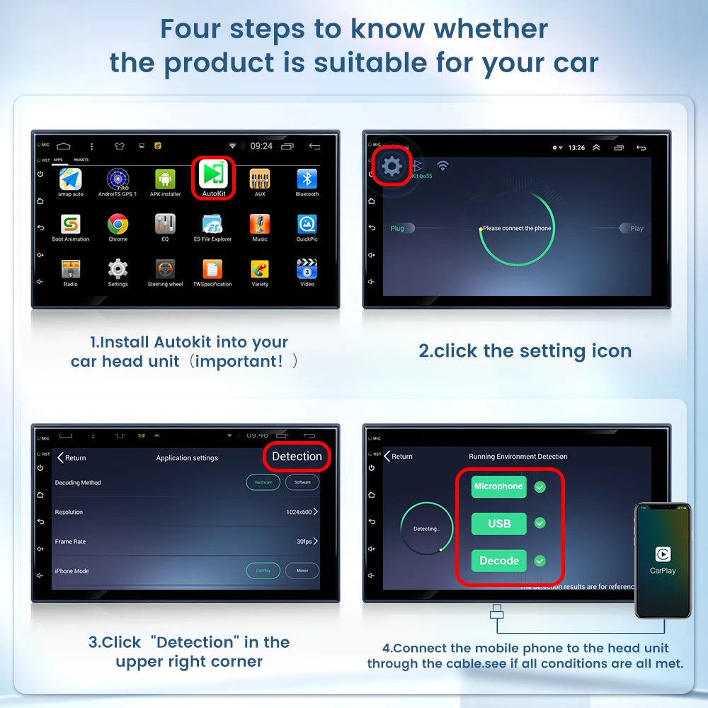 CarlinKit – Adaptateur auto CarPlay et Android Auto pour autoradio Android