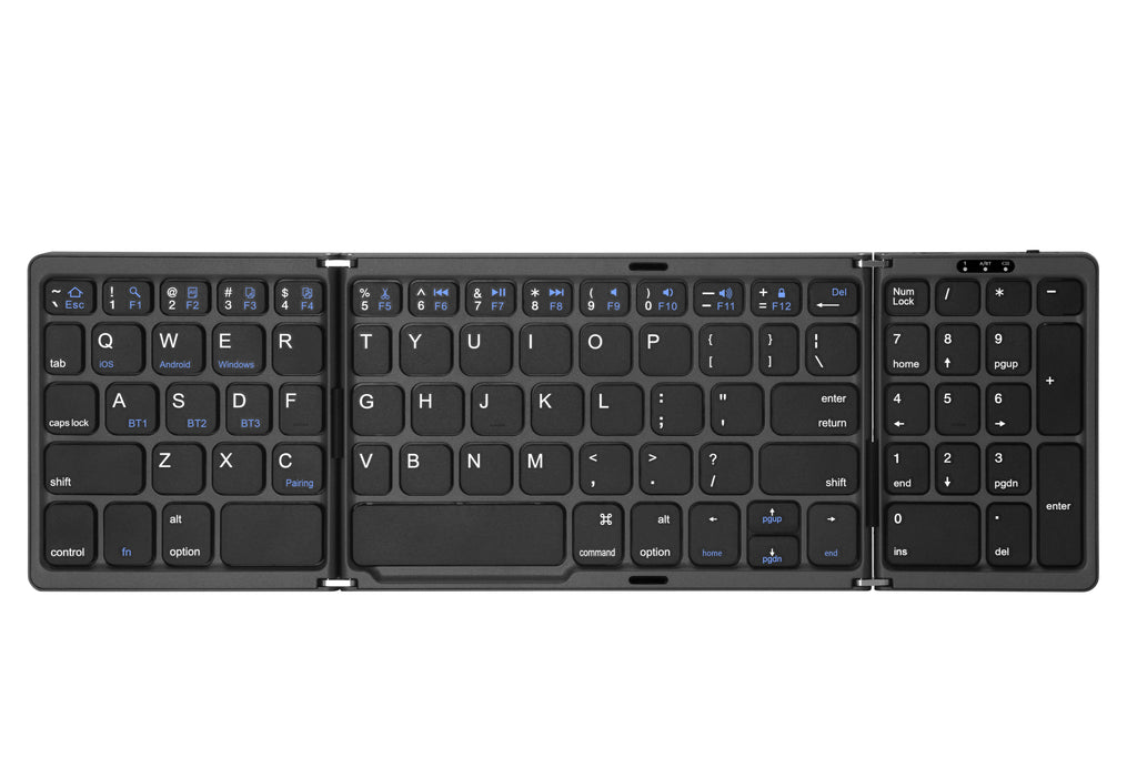 Kebidumei – Clavier Bluetooth pliable rechargeable, avec ou sans pavé tactile