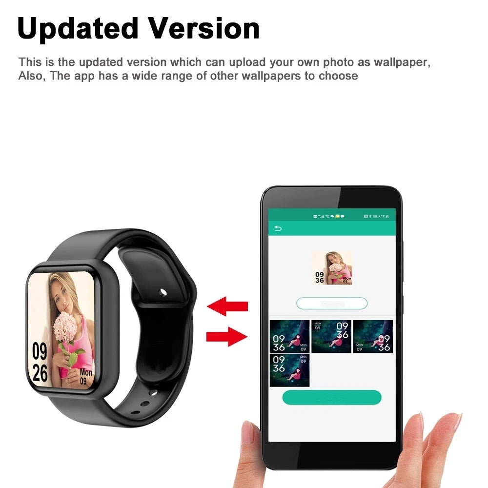 CHAONB Y68 / 116 Plus – Montre connectée sport à recharge USB