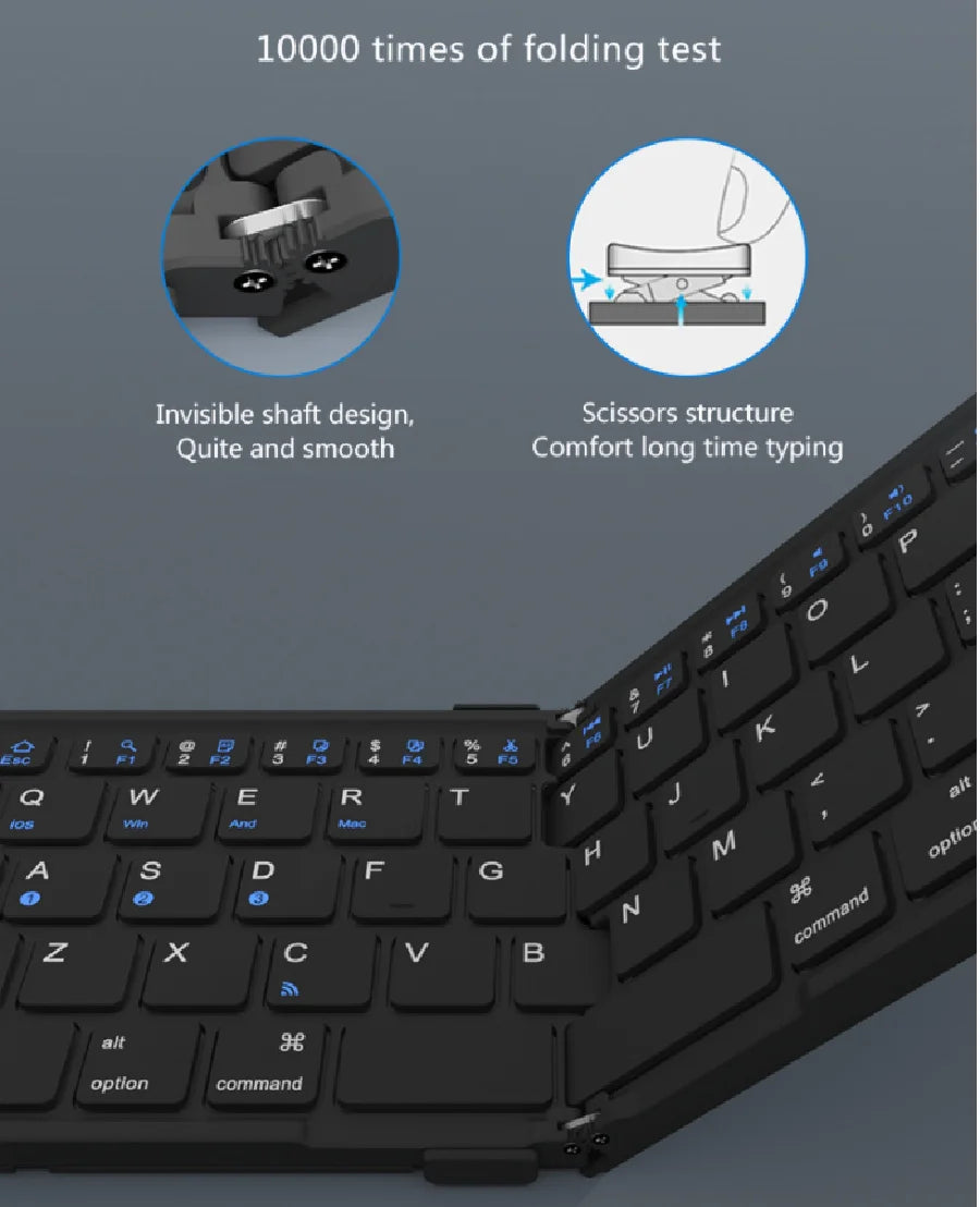 BOW – Clavier Bluetooth pliable rechargeable, disposition au choix