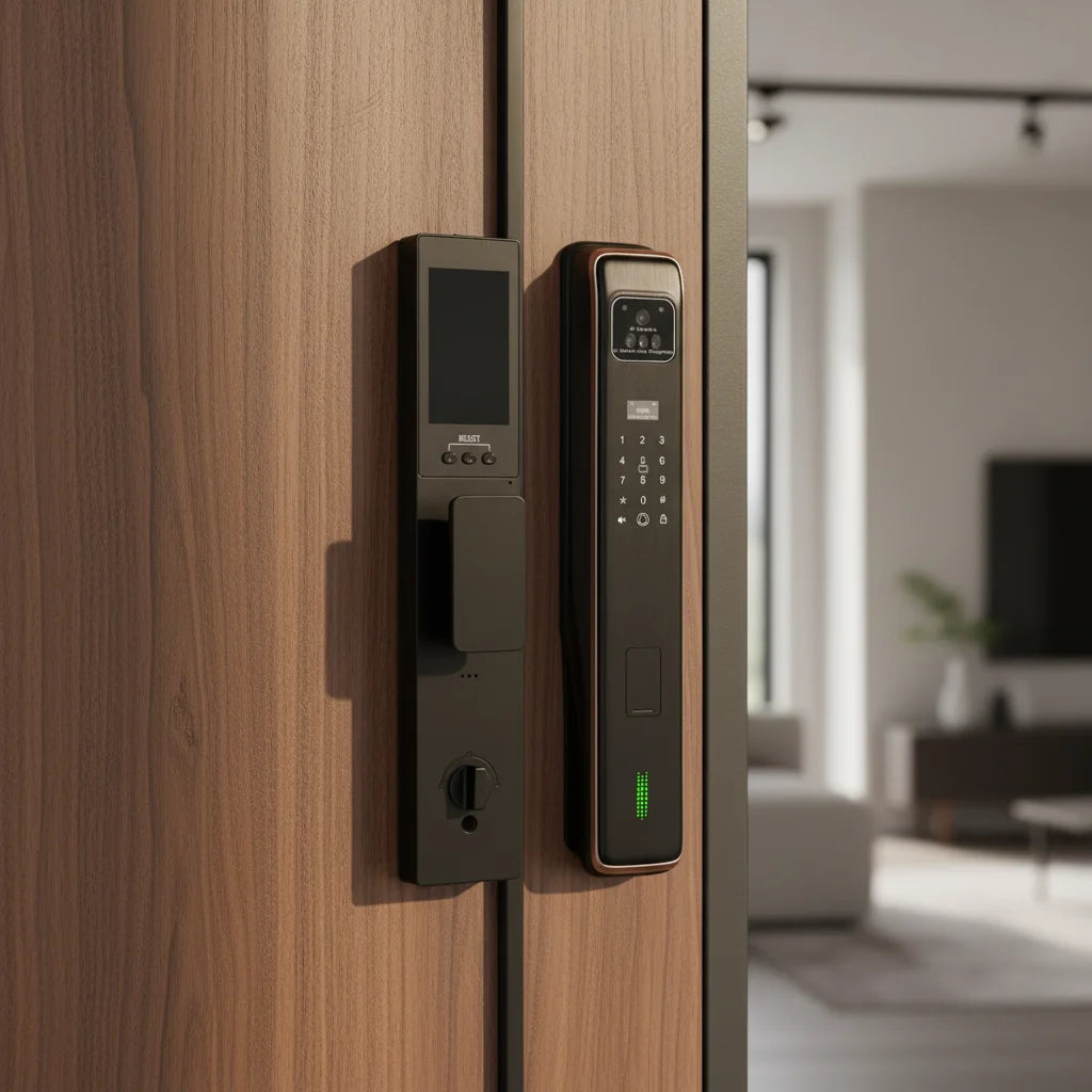V50 – Serrure connectée Tuya pour maison, empreinte et code
