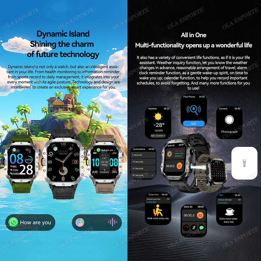 HW12 – Montre connectée sport avec écran tactile 2,01 pouces