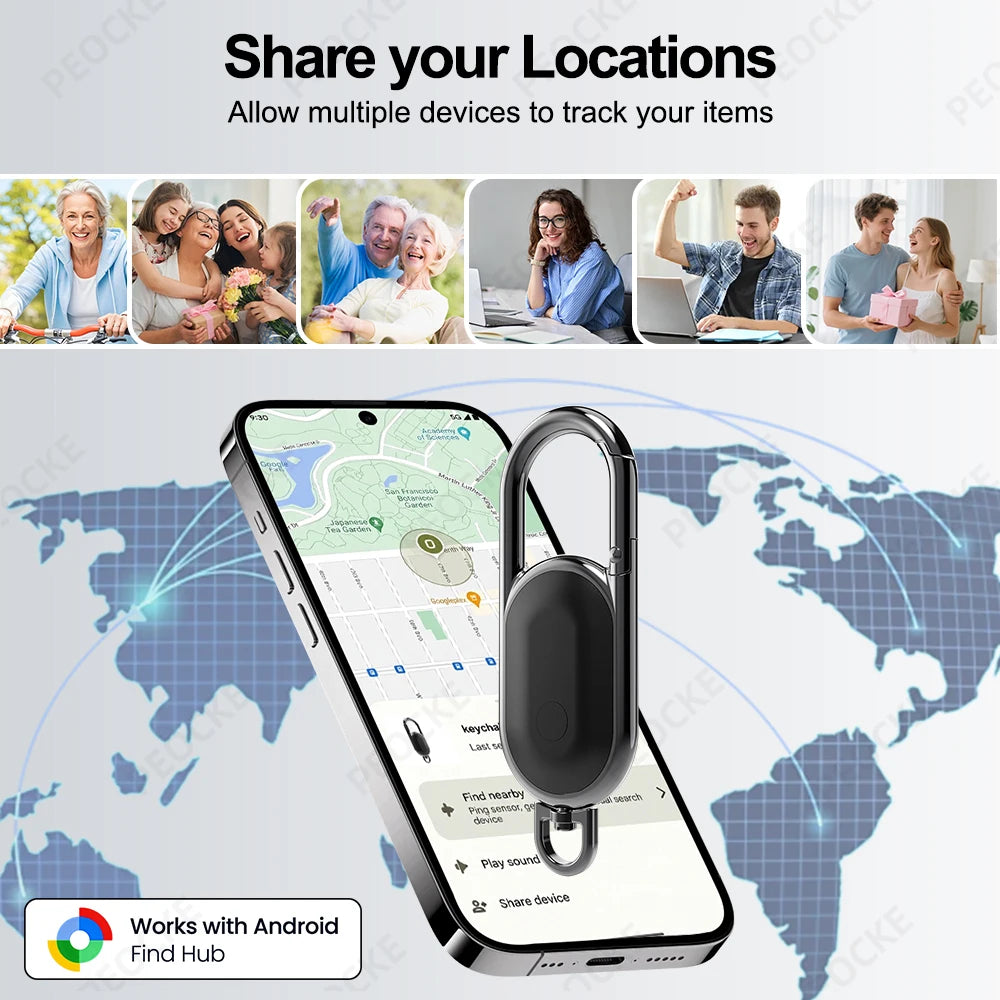 Peocke – Balise Bluetooth pour objets, version Apple ou Android au choix