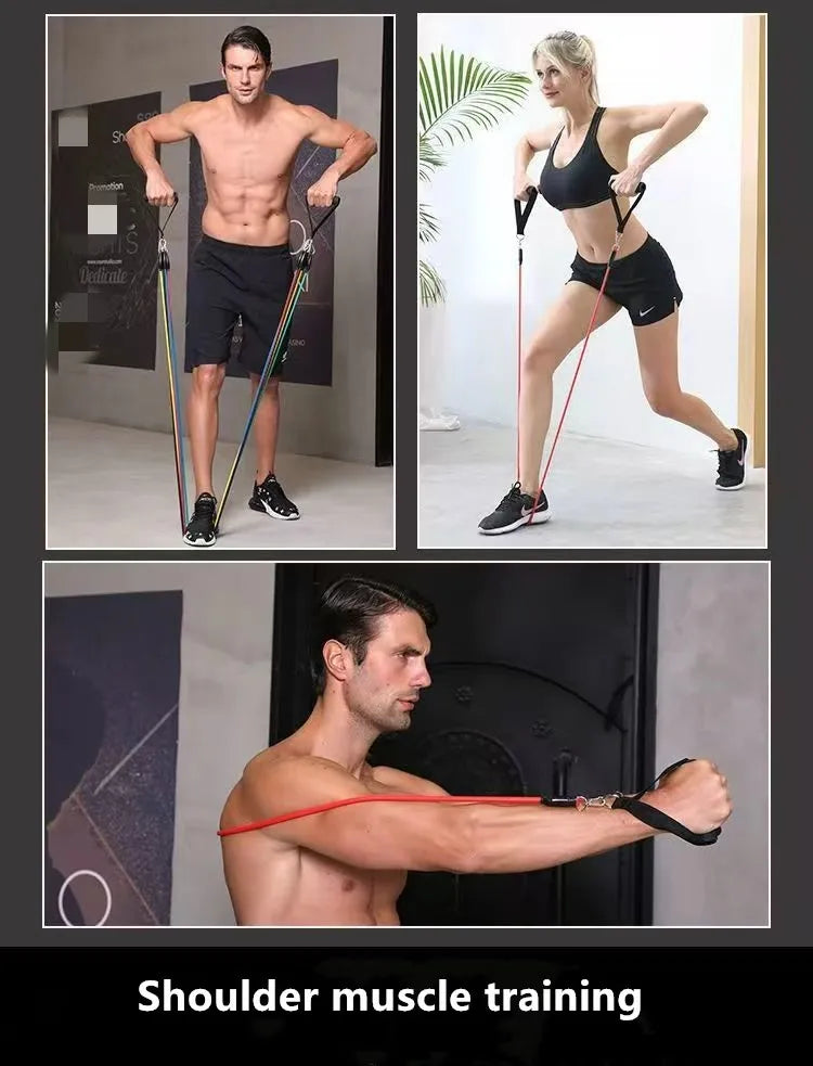 Kit fitness de 11 pièces – Élastiques de résistance et accessoires