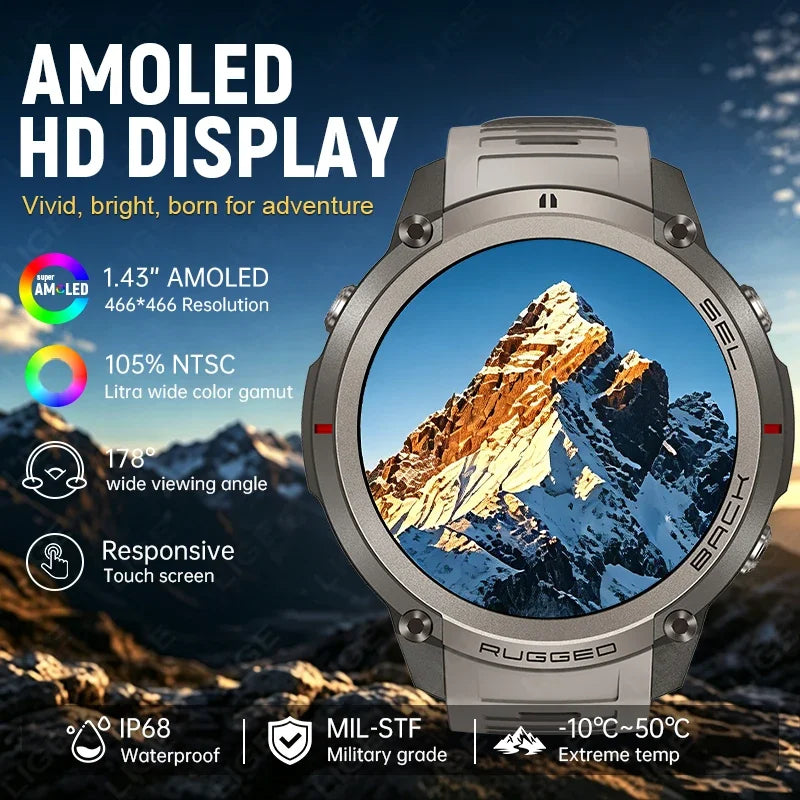 DM59 GPS – Montre connectée sport AMOLED 1,43 pouce