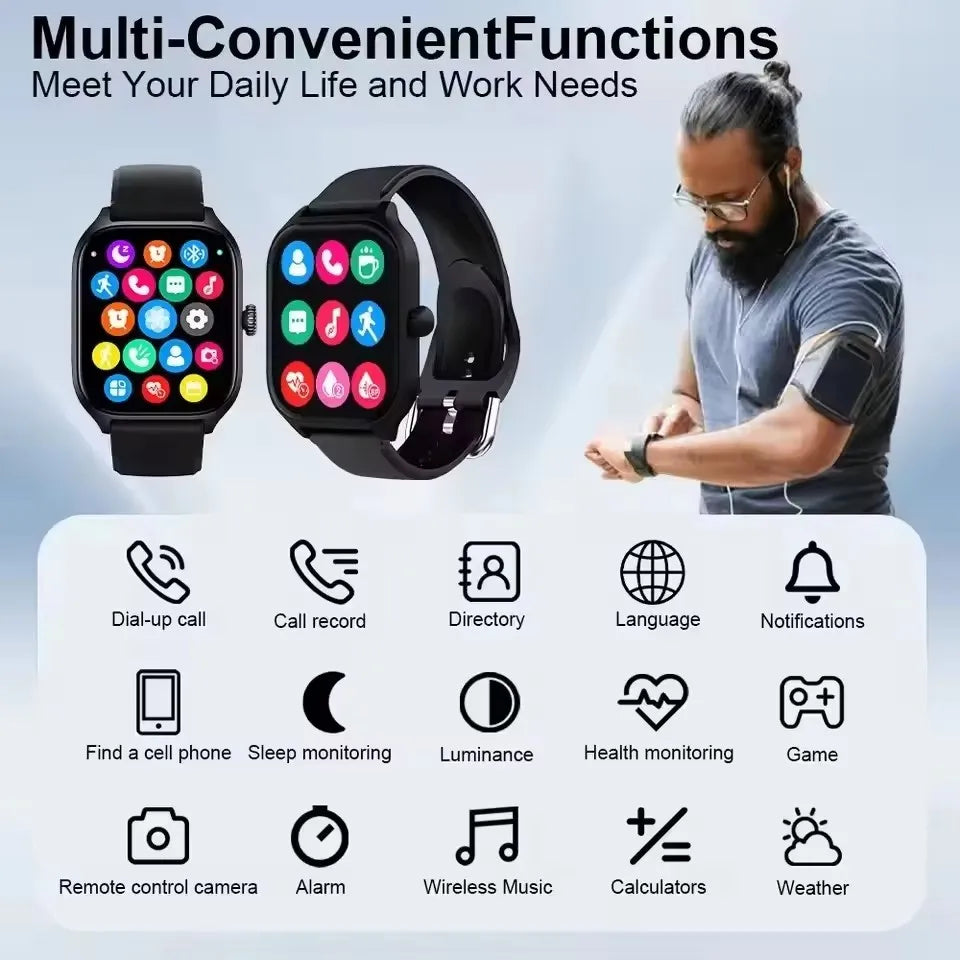 Ola Esporte – Montre ronde OLED 1,4 pouce avec appels Bluetooth