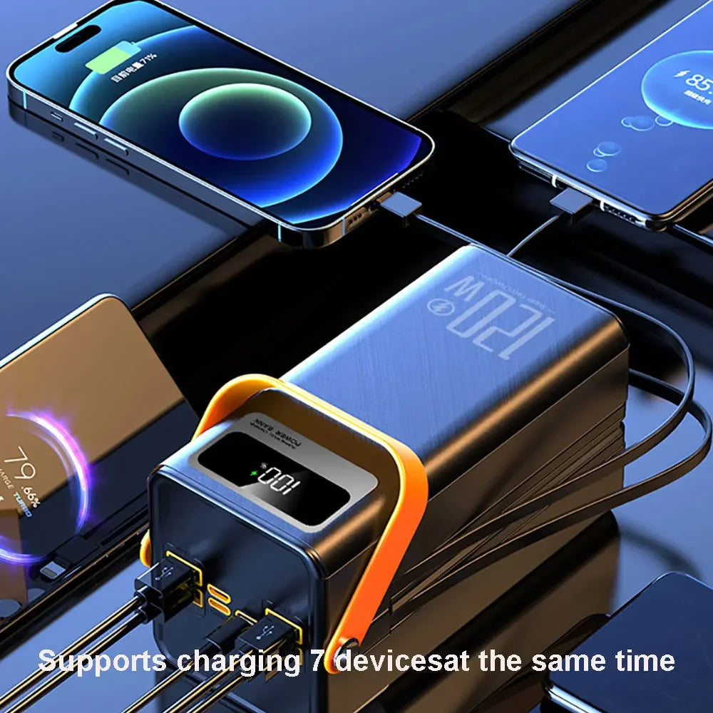 NDNNAS – Batterie externe USB et USB-C avec éclairage LED annoncé