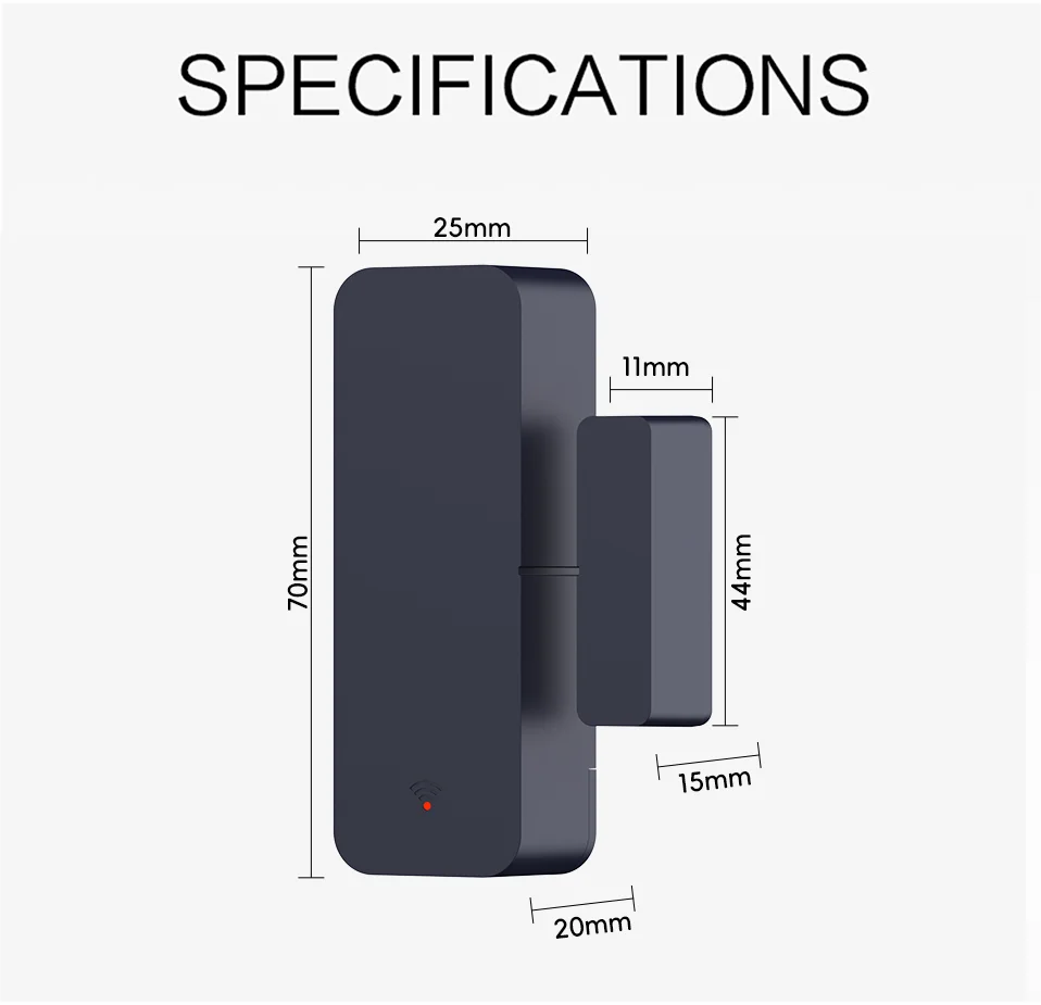 D06 – Détecteur d’ouverture Wi-Fi Tuya pour maison connectée