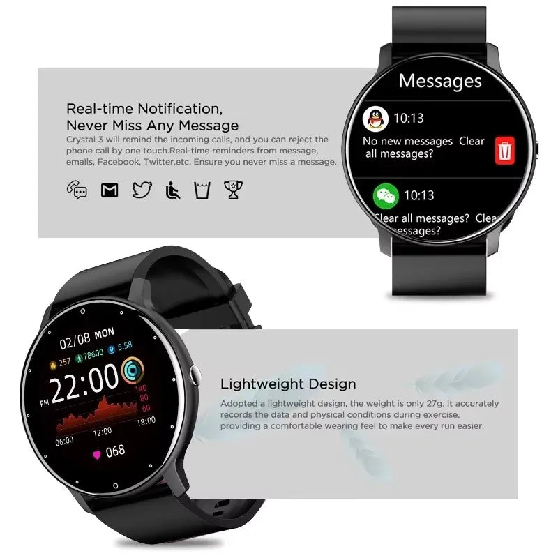 Ola Esporte – Montre connectée ronde avec suivi d’activité