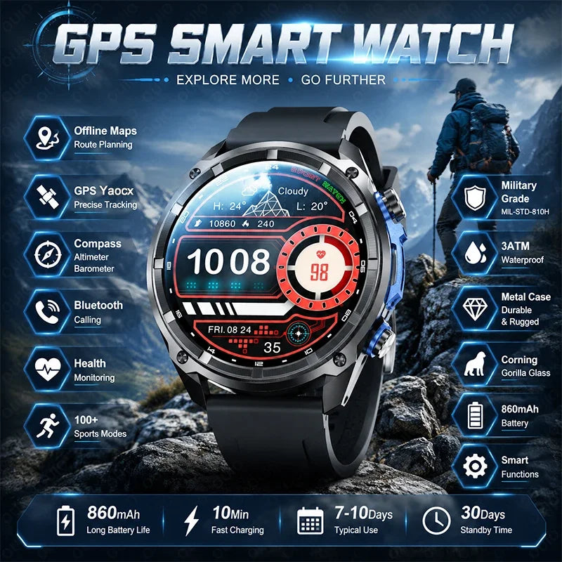 DT G1 – Montre GPS sport avec écran AMOLED 1,43 pouce