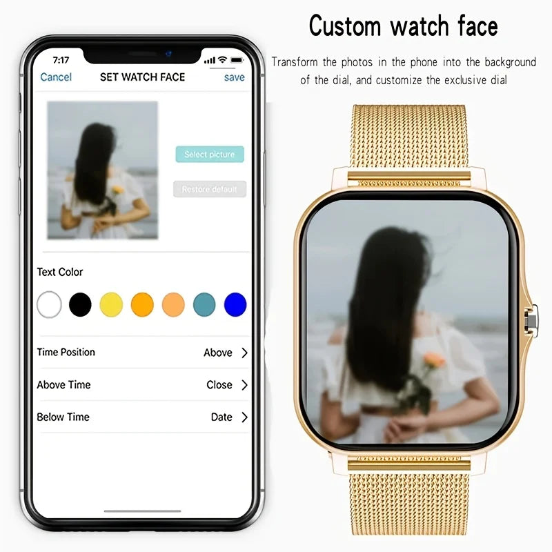 VETXI – Montre connectée 1,83 pouce avec appels Bluetooth