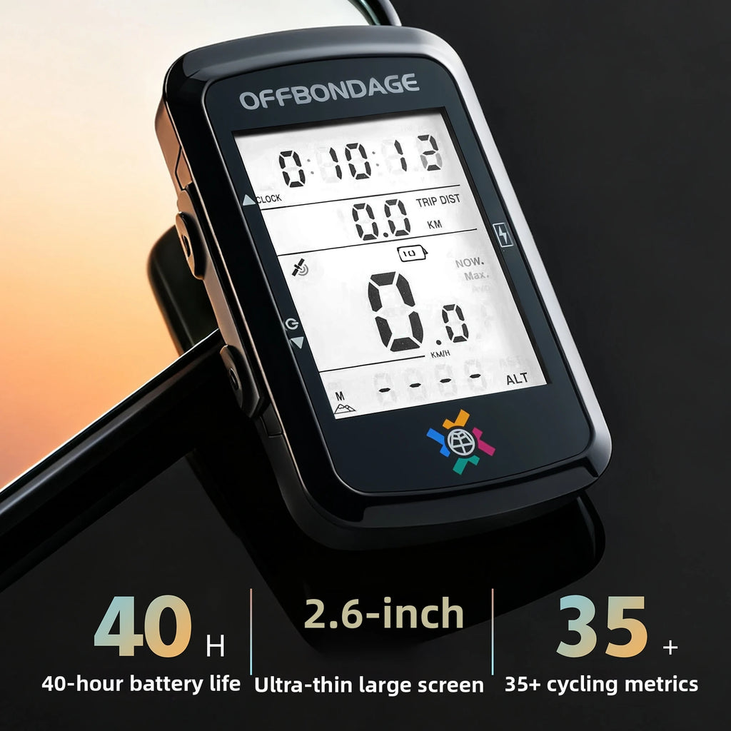 OFFBONDAGE – Compteur GPS vélo sport avec écran 2,6 pouces