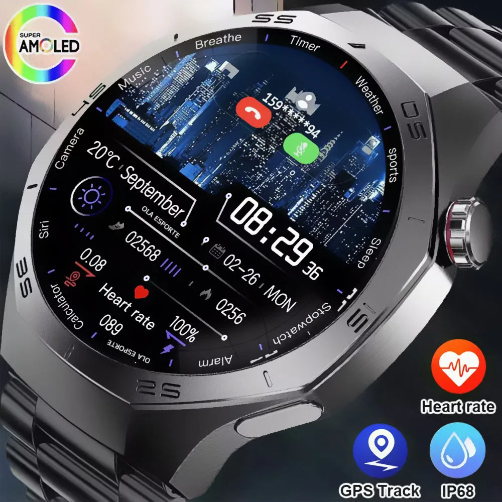Ola Esporte – Montre ronde 1,52 pouce avec appels Bluetooth