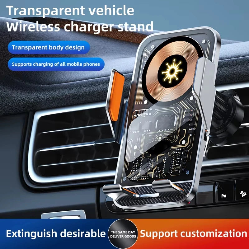 Support téléphone auto à alignement automatique – Recharge sans fil