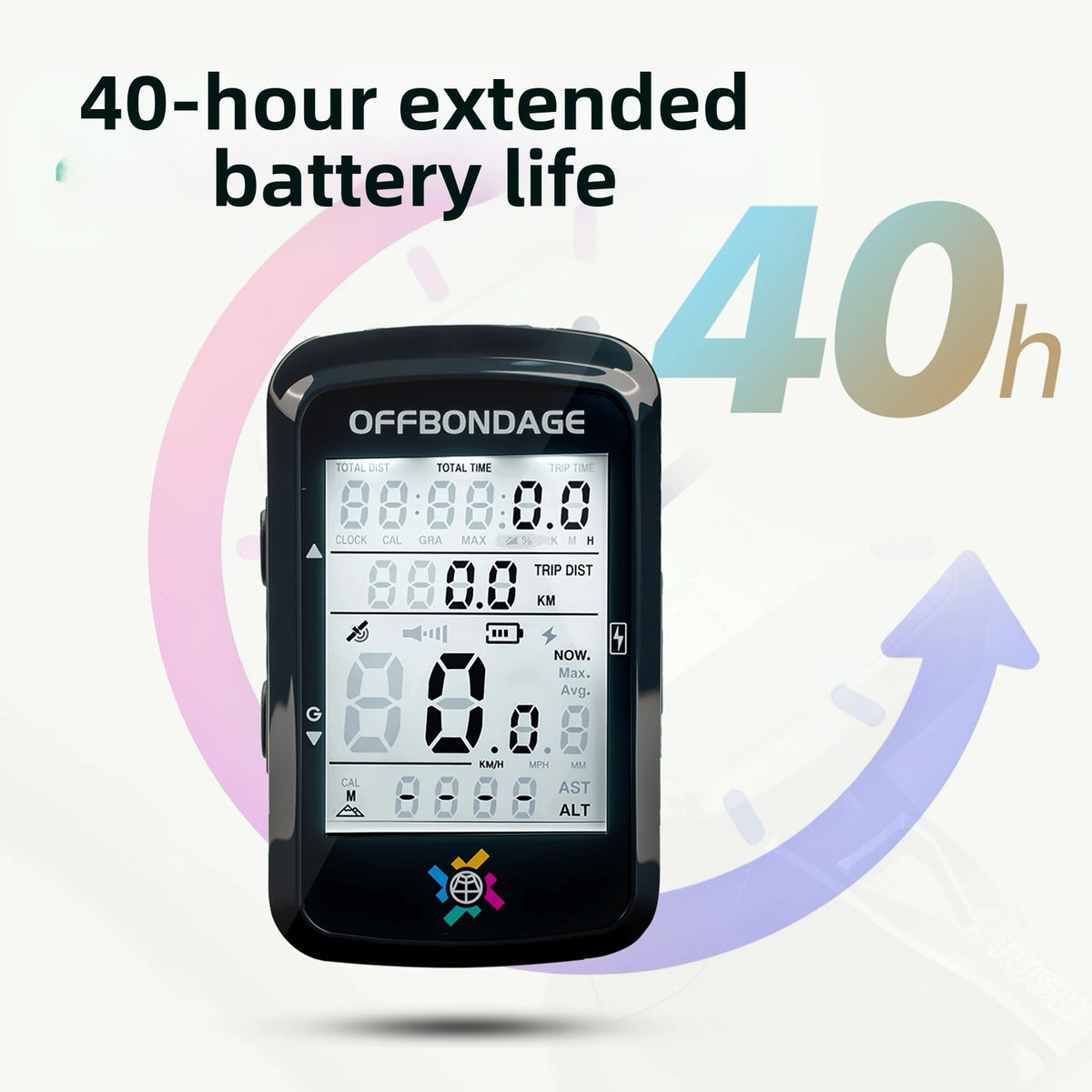 OFFBONDAGE – Compteur GPS vélo sport avec écran 2,6 pouces