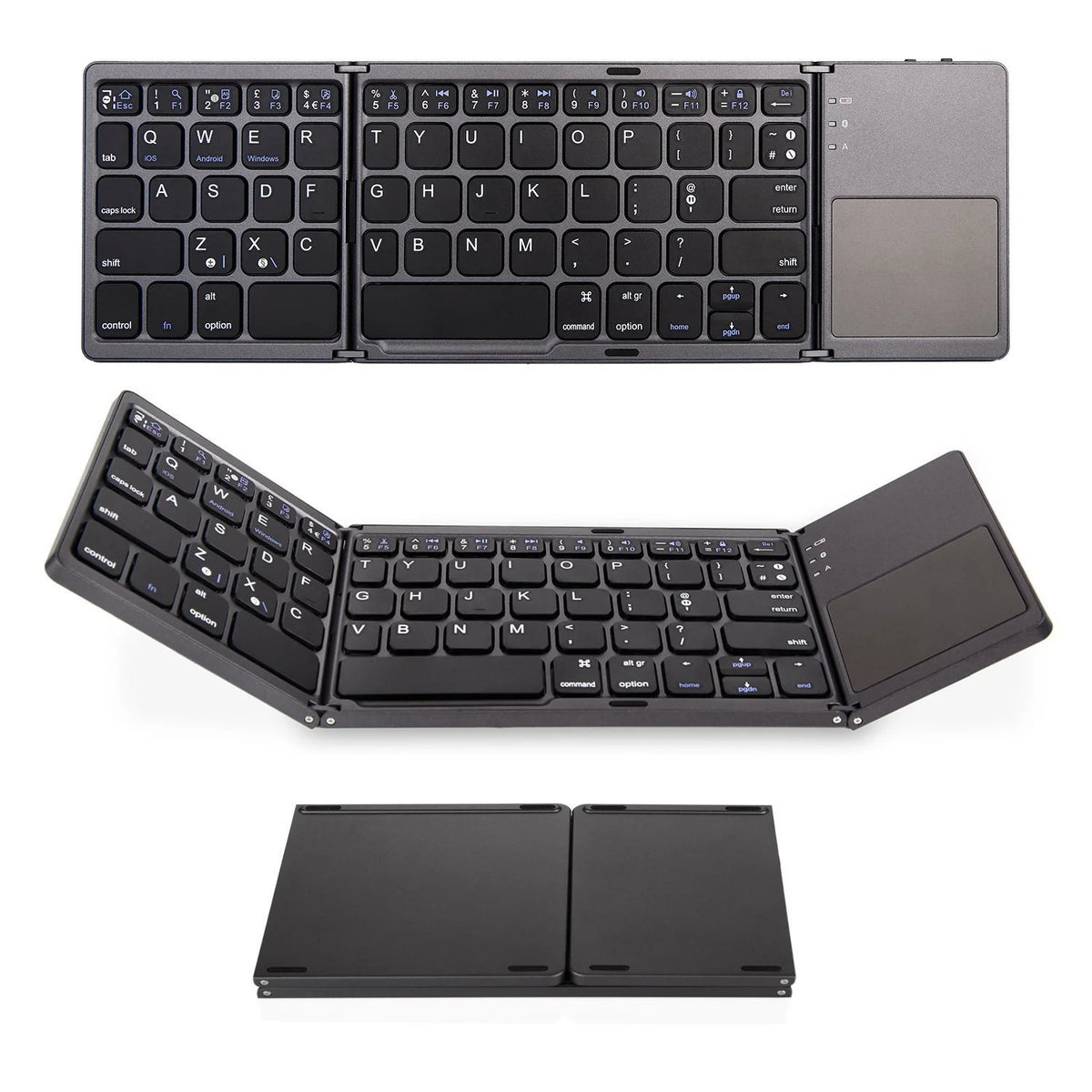 B033 – Clavier Bluetooth pliable avec pavé tactile annoncé, langue au choix