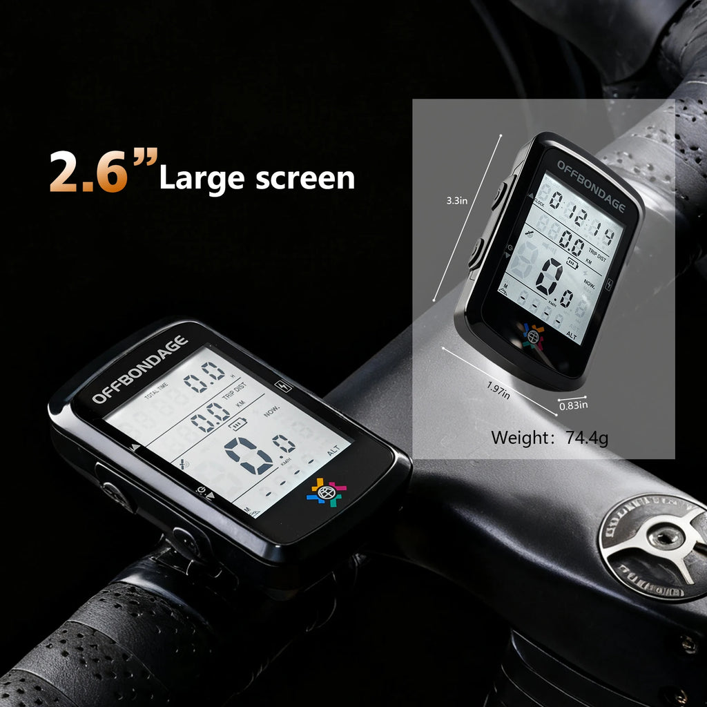 OFFBONDAGE – Compteur GPS vélo sport avec écran 2,6 pouces