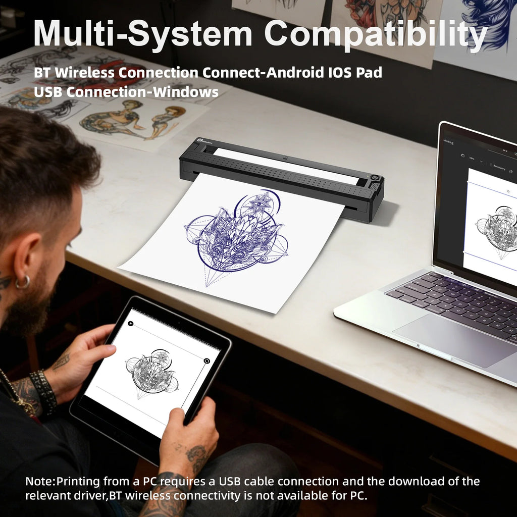 M9 – Imprimante thermique Bluetooth portable pour documents et pochoirs